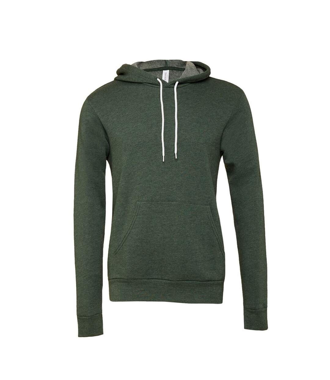 Sweat à capuche adulte vert forêt chiné Bella + Canvas-1