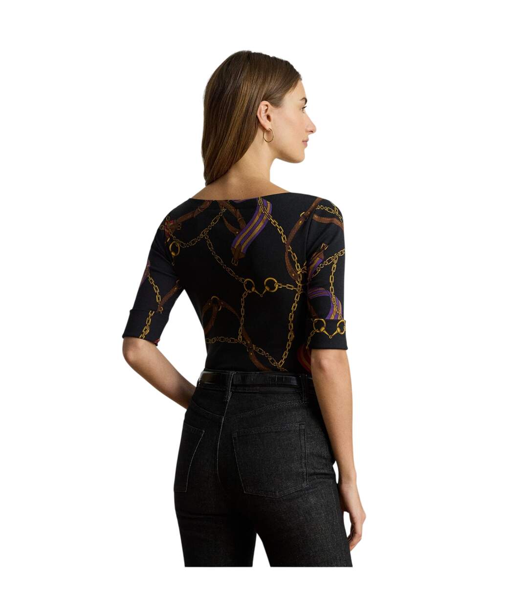 T-shirt Manches Courtes Judy Femme Noir Ralph Lauren-3