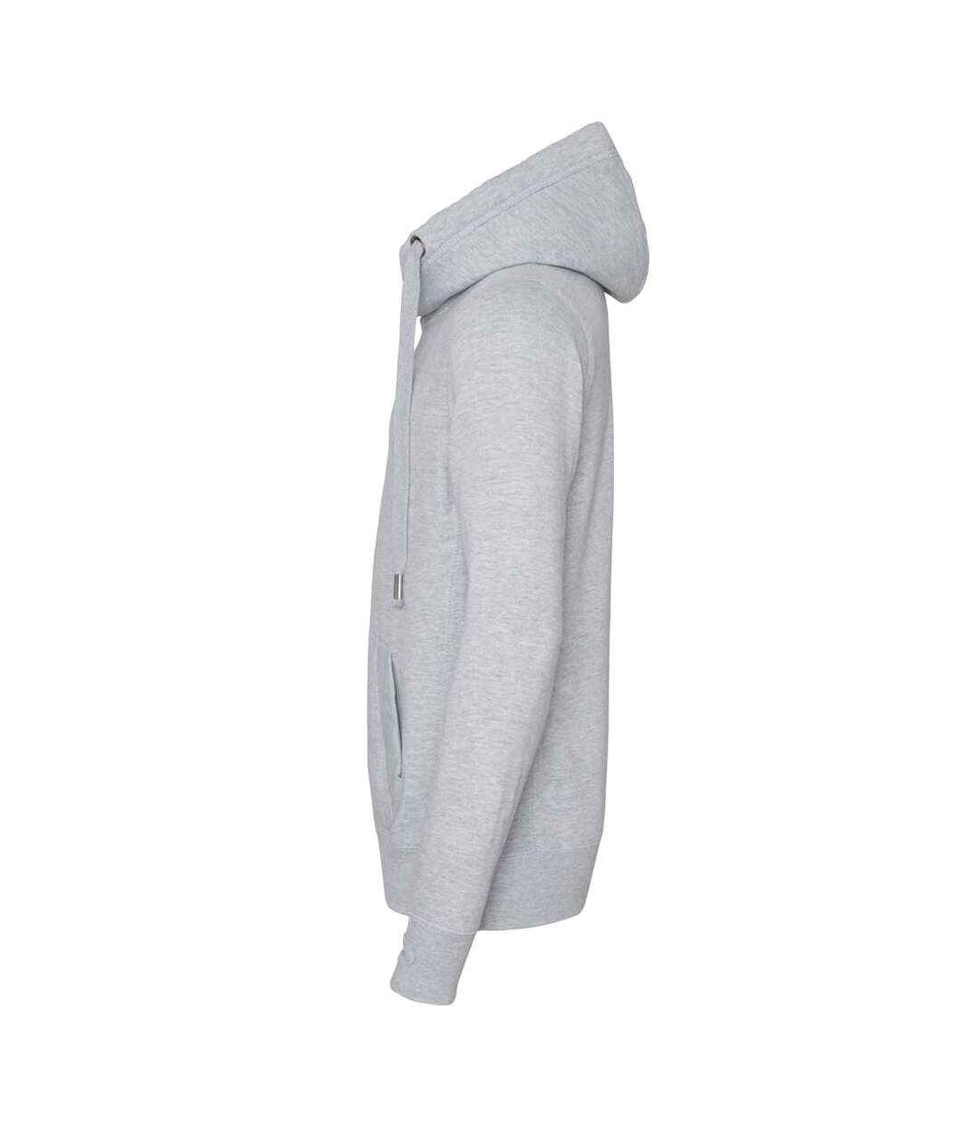 Adults Unisex Cross Neck Hoodie Heather Grey Awdis-4