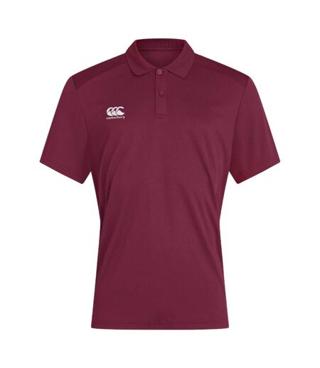 Mens Club Dry Polo Shirt Maroon Canterbury