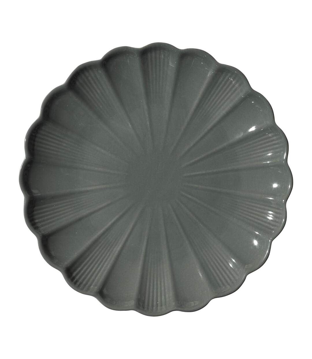 Lot de 6 Assiettes Plates Calista 26cm Gris-1