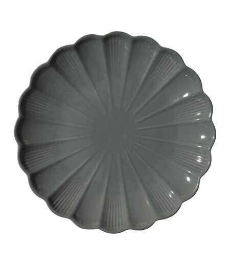 Lot de 6 Assiettes Plates Calista 26cm Gris