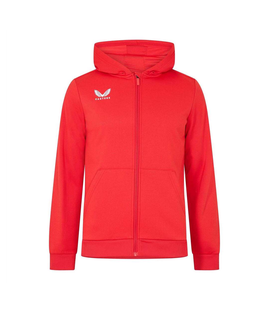 Mens Brushed Fleece Full Zip Hoodie True Red Castore-1