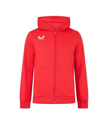 Mens Brushed Fleece Full Zip Hoodie True Red Castore