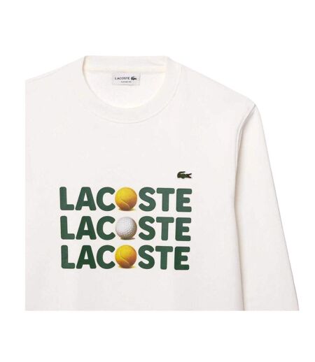 Sweat Motif/style Lettrage Adulte Blanc Lacoste