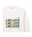 Sweat Motif/style Lettrage Adulte Blanc Lacoste-2