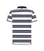 Polo Manches Courtes Rugby Motif/style Rayures Étroites Homme Blanc Lazy Jacks-2