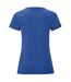 Womens/ladies iconic heather t-shirt royal blue Fruit of the Loom