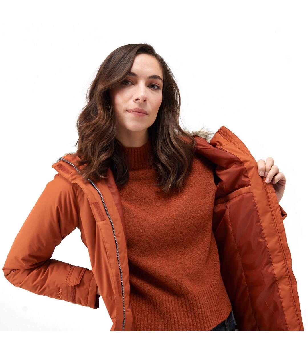 Parka myla femme orange brûlé Regatta