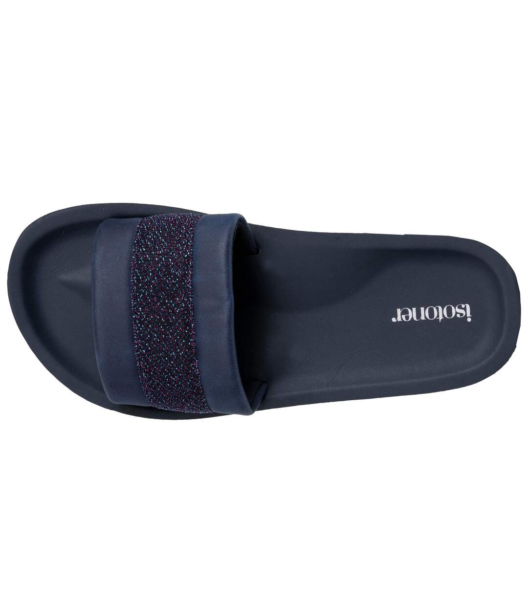 Isotoner Mules claquettes femme sandales plage d'été, semelles eva légères et confortable-2