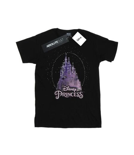 Disney Femme/Les femmes Princesse Château de Noël T-Shirt Boyfriend en coton (Noir) - UTBI48967