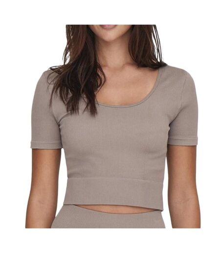 Top taupe femme only jaia