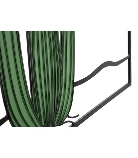 Décoration Murale Encadrée en Métal Cactus 60cm Vert & Noir