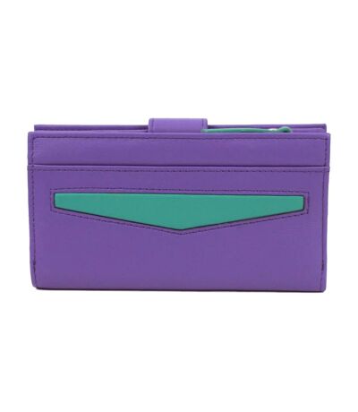 Eastern Counties Leather Hayley Leather Coin Purse (Violet/Turquoise) (One Size)