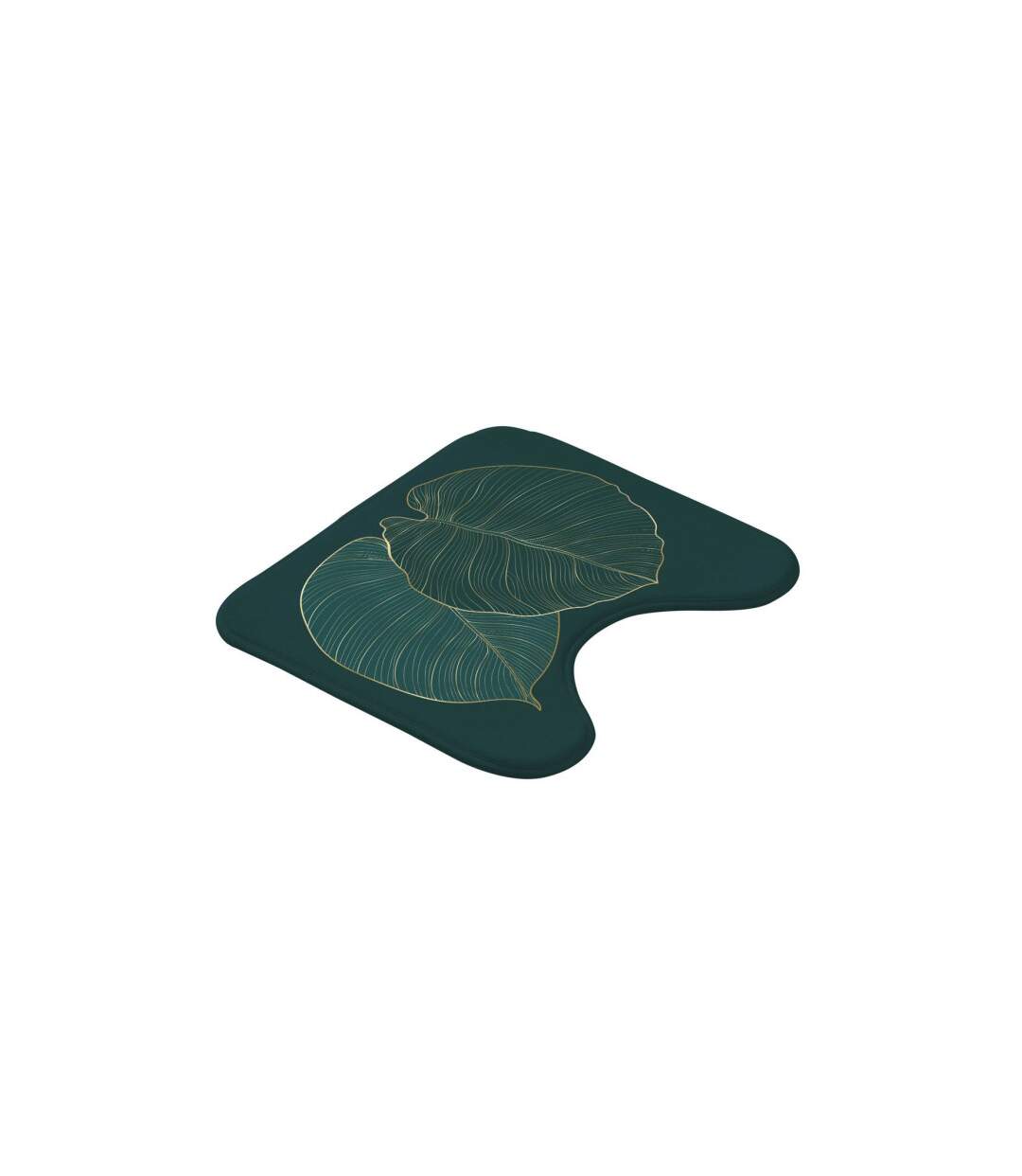 Tapis Contour WC Microfibre Jade 45x45cm Vert-4