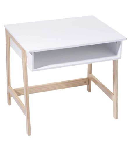 Bureau en bois enfant Douceur - L. 58 x H. 52 cm - Blanc