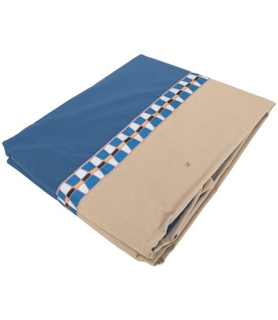 Drap plat en percale de coton LINOA bleu cobalt