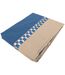 Drap plat en percale de coton LINOA bleu cobalt-1