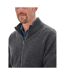 Mens Lincoln Lambswool Full Zip Cardigan Charcoal WoolOvers-3