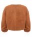 Womens/ladies Faux Suede Bubble Hem Jacket Brown I Saw It First-3