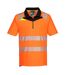 Portwest Mens DX4 Safety High-Vis Polo Shirt (Orange/Black) - UTPW556
