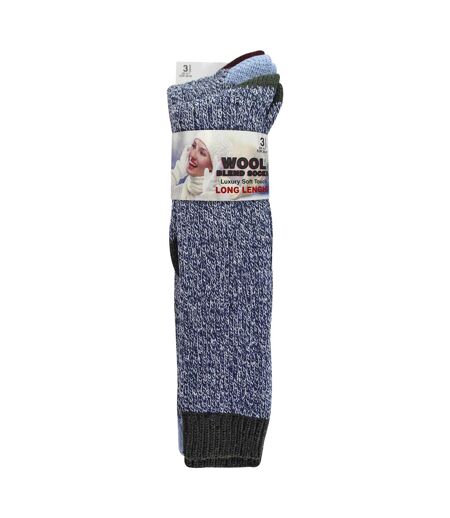 Sock Snob - 3 paires de chaussettes femme extra longues en laine douce et chaude