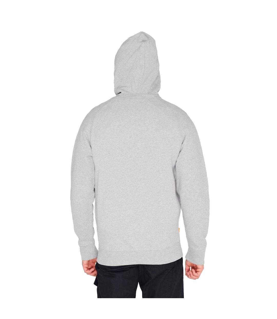 Mens Cotton Blend Lightweight Raglan Full Zip Hoodie Medium Grey Timberland-3