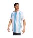 Maillot De Foot Style À Rayures Homme Blanc Bleu Clair Adidas-1