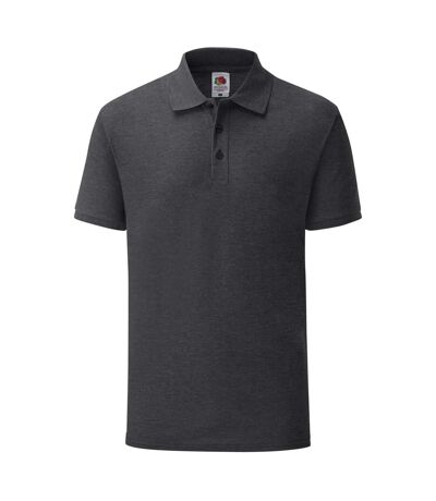 Fruit Of The Loom Mens Tailored Poly/Cotton Piqu Polo Shirt (Dark Heather)
