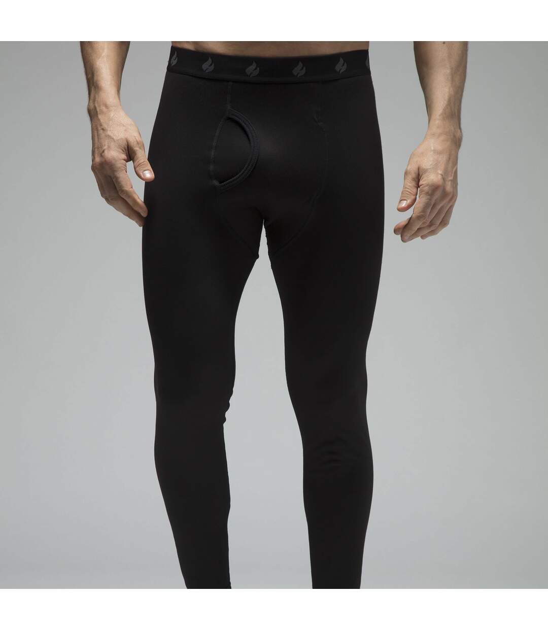 Mens Fleece Lined Base Layer Thermal Long John Bottoms-3