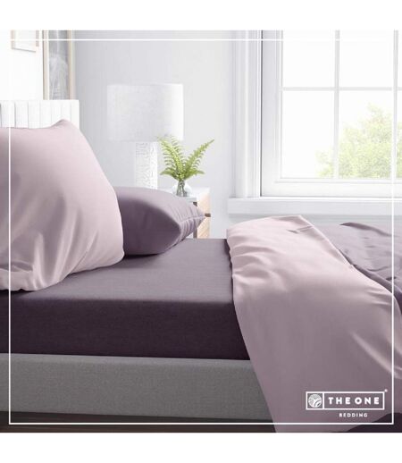 Drap housse - 100x220 - violet prune - T1-FS100