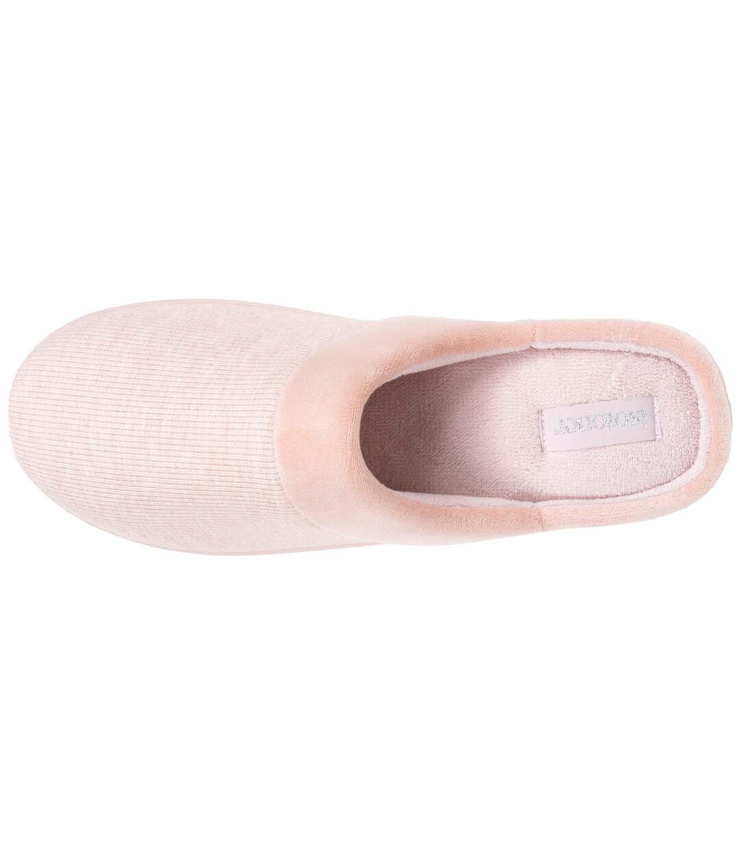 Isotoner Chaussons Mules femme jersey mousse à mémoire forme talon 3,7 cm-3