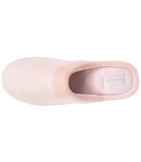 Isotoner Chaussons Mules femme jersey mousse à mémoire forme talon 3,7 cm