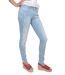 Jean Femme Coupe Skinny Taille Moyenne Bleu Clair