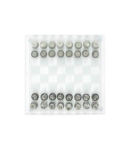 Jeu d'Echecs Verre 25cm Transparent