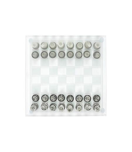 Jeu d'Echecs Verre 25cm Transparent