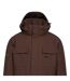 Veste Imperméable Unie À Capuche Ajustable Et Amovible Skerry Homme Marron Foncé Trespass-3