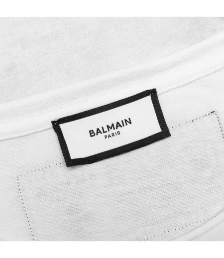 Mens Sketch Logo T-shirt White Balmain
