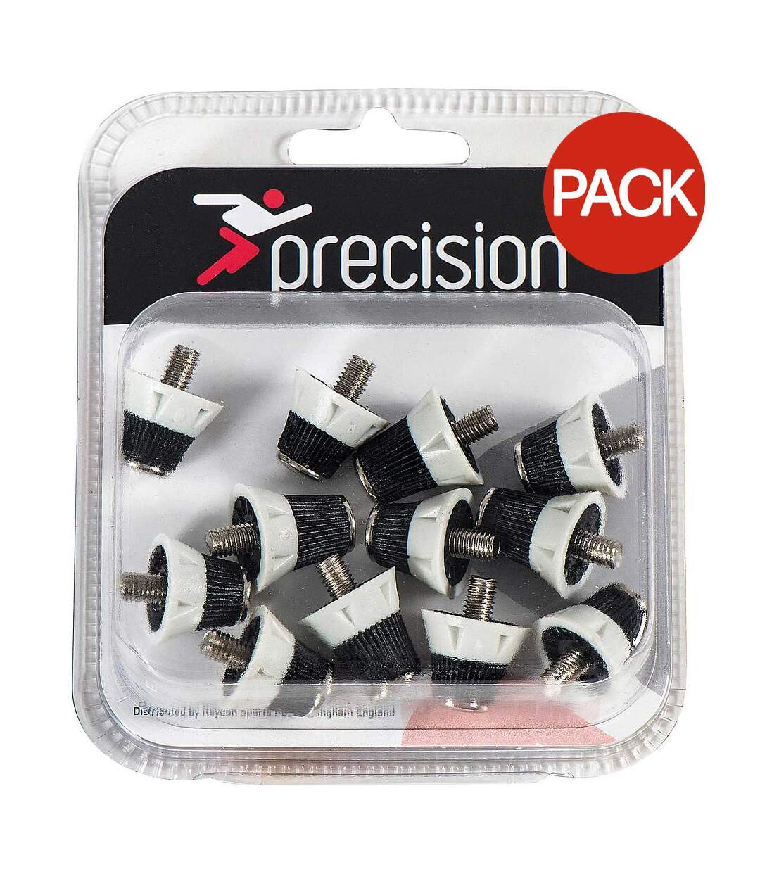 Ensemble Crampons Pour Chaussures De Football League Pro Blanc Noir Argenté Precision-1
