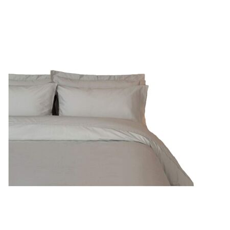 Egyptian cotton plain duvet cover platinum Belledorm