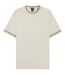 T-shirt Motif/style Rayure Contrastée Sur Bord Homme Blanc Boss-2