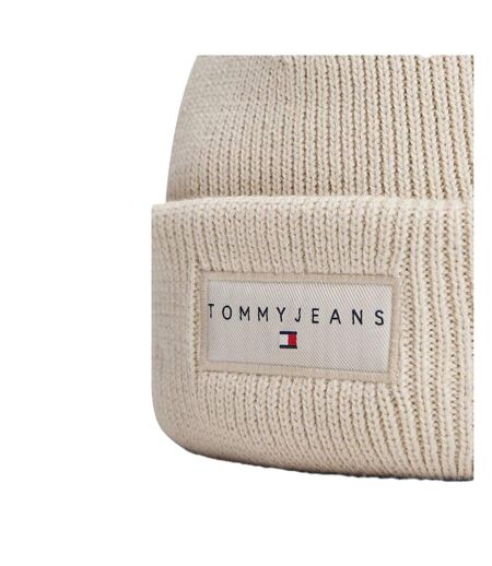 Bonnet beige mixte tommy hilfiger linear beanie