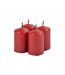 Lot de 4 Bougies Pilier Essentiel II 6cm Fruits Rouges