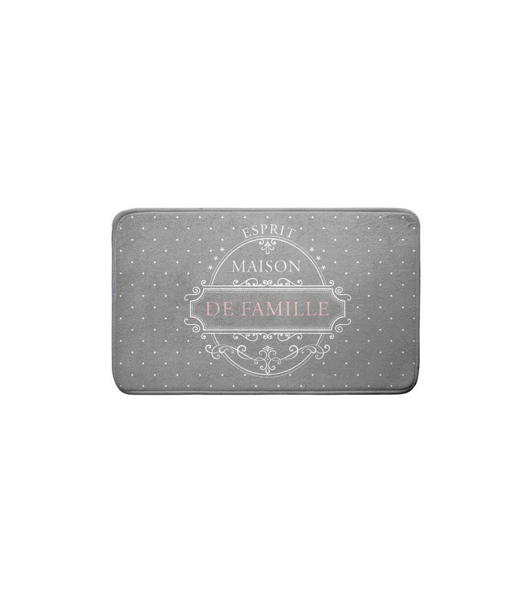 Tapis de Bain Maison de Famille 45x75cm Gris-1