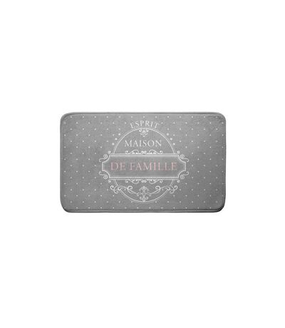 Tapis de Bain Maison de Famille 45x75cm Gris