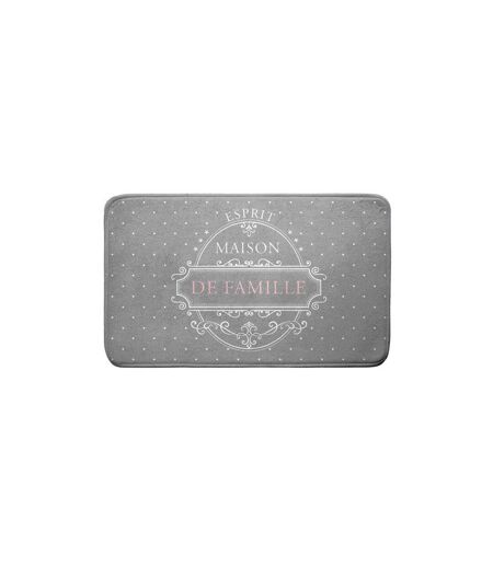Tapis de Bain Maison de Famille 45x75cm Gris