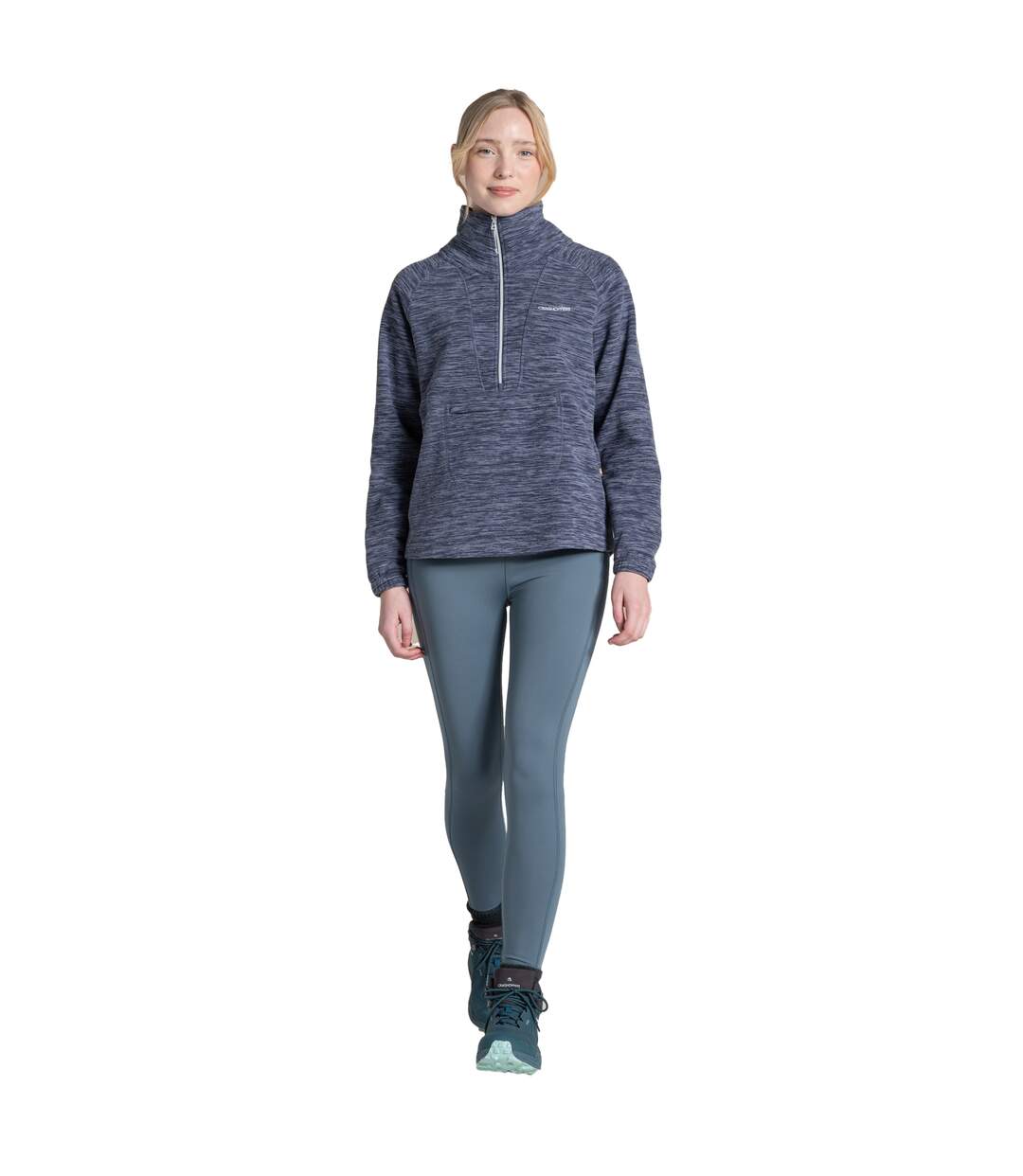 Haut Polaire À Col Montant Zippé Esk Femme Anthracite Craghoppers-4