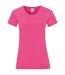 T-shirt iconic femme bleu roi chiné Fruit of the Loom-2