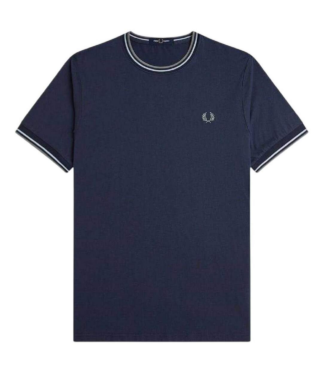 Mens Tipped T-shirt Airforce Blue Fred Perry-2