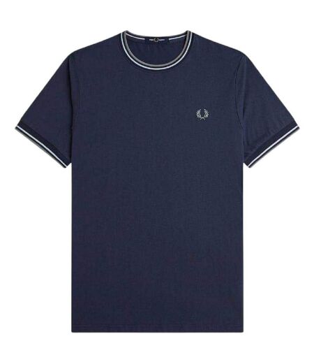 Mens Tipped T-shirt Airforce Blue Fred Perry